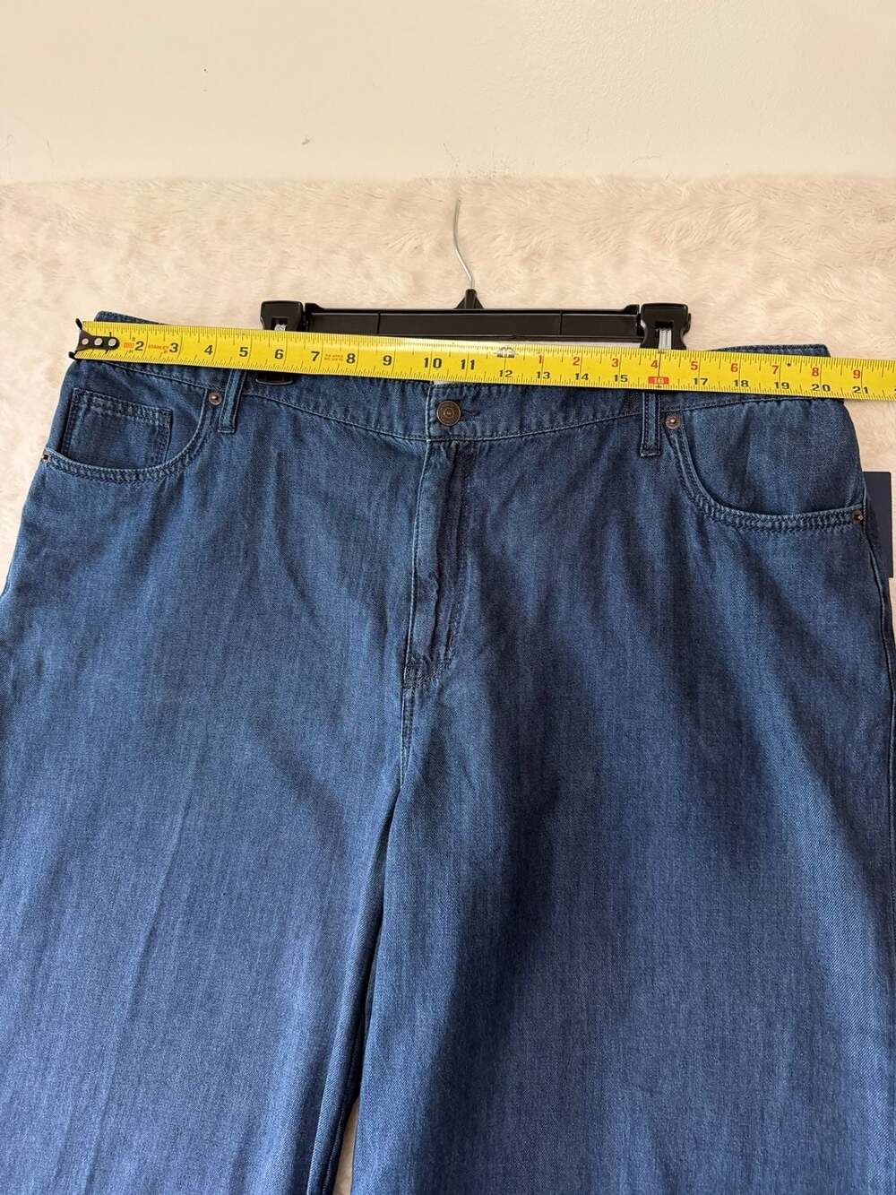 Crown & Ivy Wide Leg Denim Pants 18W Dark Wash Stretch - Picture 5 of 8